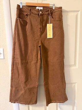 NWT Risen Wide Leg Cropped Jeans in Espresso Size 1X